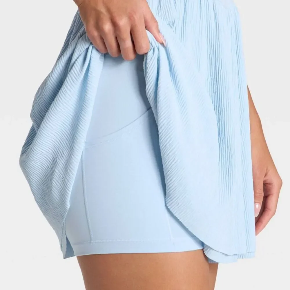 Women's Knit Plisse Active Dress - All In Motion Light Blue XS